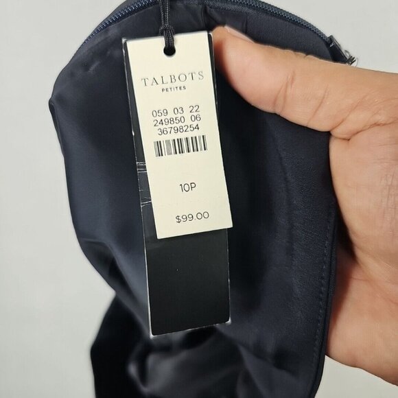 Talbots Mini Pencil Skirt Womens 10P Black Twill Wool Blend Business City Chic - Picture 9 of 9